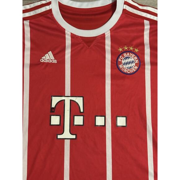 2017/2018 Adidas FC Bayern Munich Home Red Soccer Jersey Skater - Men’s Medium - Picture 3 of 11